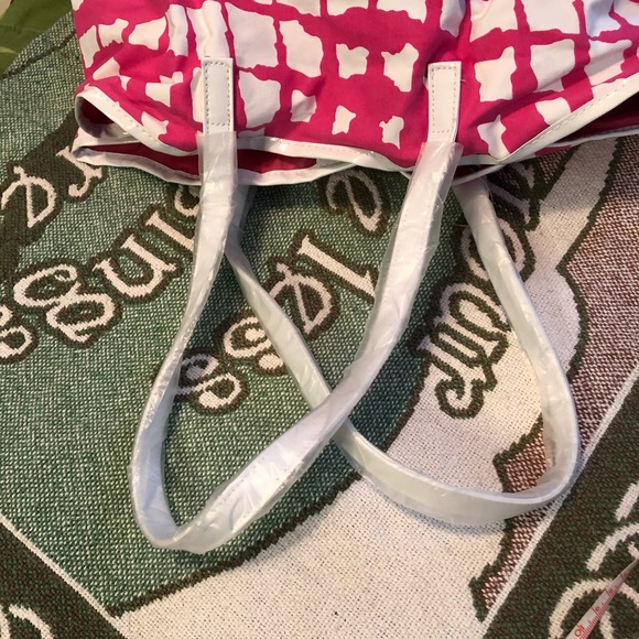 NWT Saks Fifth Ave Pink and White Bubble Bag - Picture 10 of 11